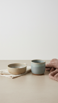 Stoneware Food and Water Bowls Set